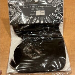 Clip In virgin Hair Extensions real hair 16 inch 1B